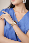 Elegant Gold & Crystal Apple Watch Band