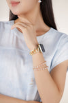Radiant Crystal and Gold Apple Watch Band