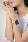 Radiant Crystal and Gold Apple Watch Band