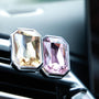 Luxury crystal car Fragrance clipped onto a car air vent with brilliant prism reflections