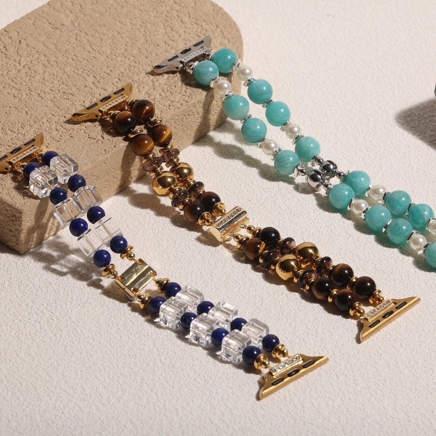 Handmade Luxury Double-Strand Apple Watch Band – Interstella