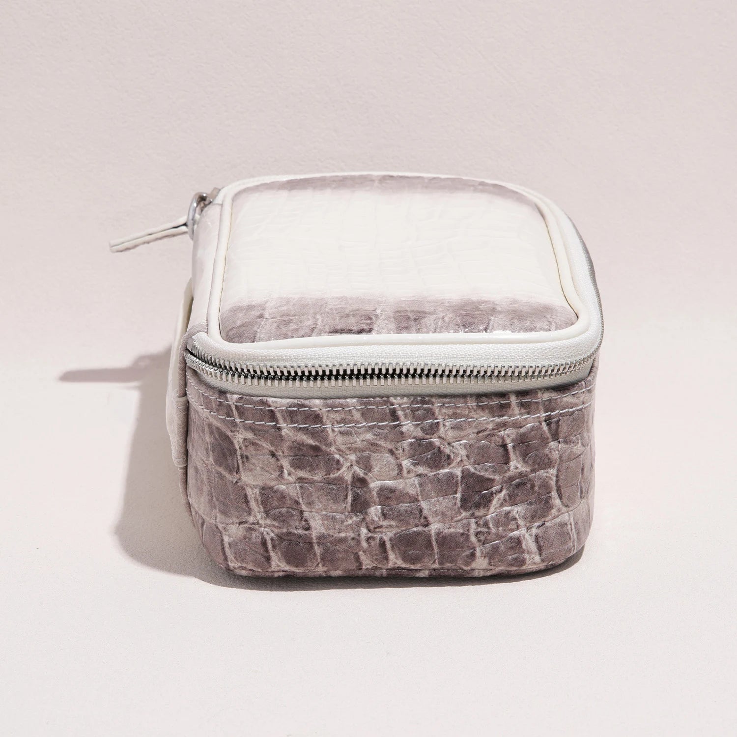 Aurelia Croco – Rectangular Croc-Embossed Leather Vanity Bag