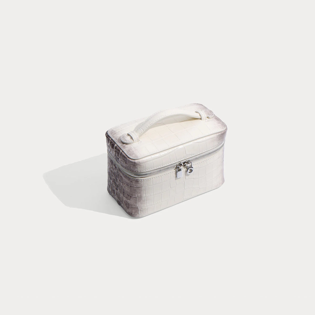 Aurelia Valise Imperiale – Croc-Embossed Top-Grain Cowhide Leather Vanity Case
