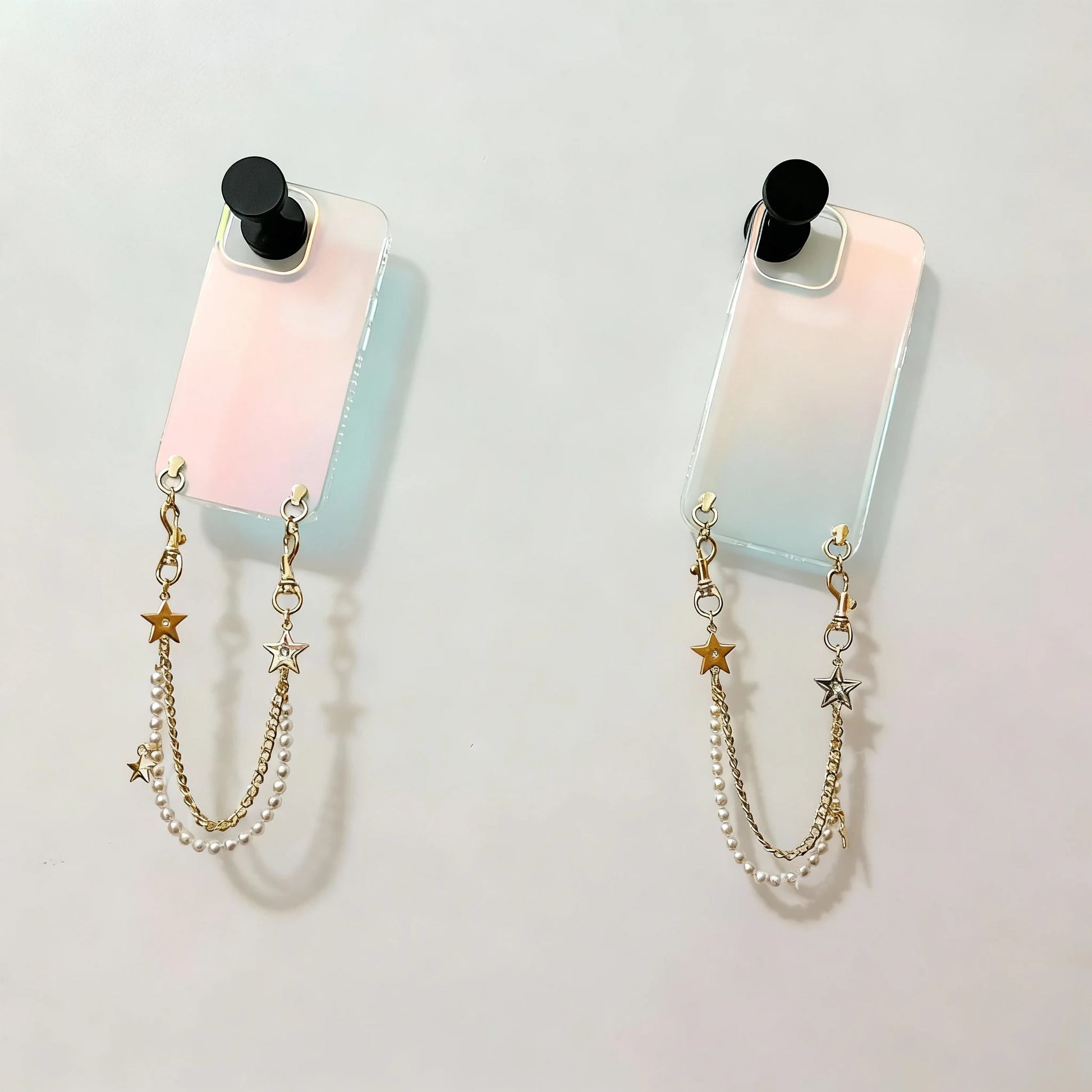 Astrum Duplex - Double-Chain Pearl Star iPhone Case & Strap