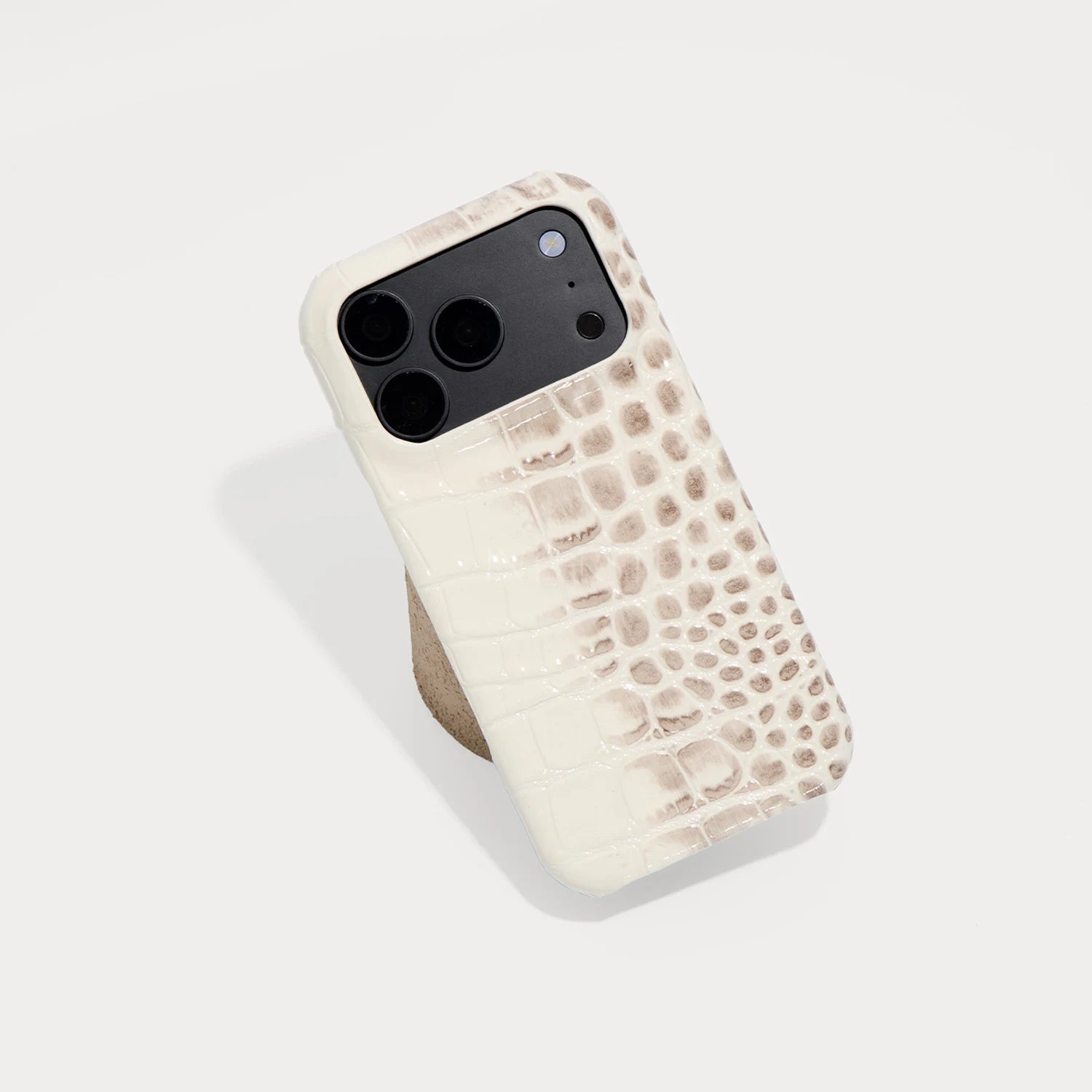Niloticus Imperium - Funda para teléfono de cuero con relieve de cocodrilo