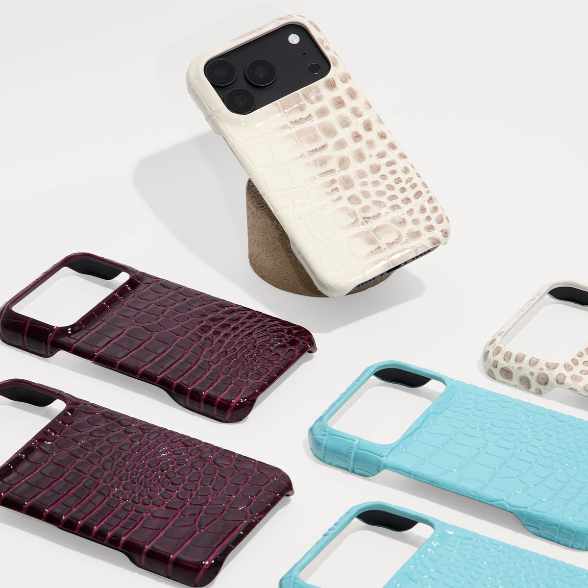 Niloticus Imperium - Coque téléphone en cuir embossé crocodile